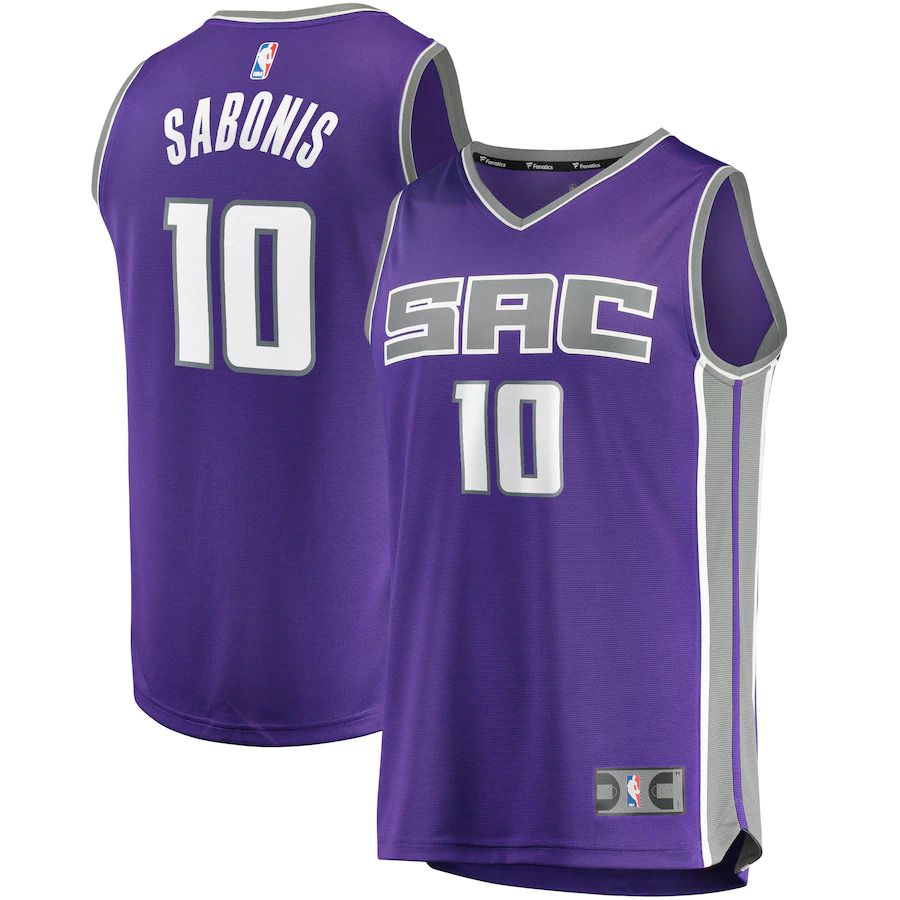 Men Sacramento Kings #10 Domantas Sabonis Fanatics Branded Purple Fast Break Replica NBA Jersey->sacramento kings->NBA Jersey